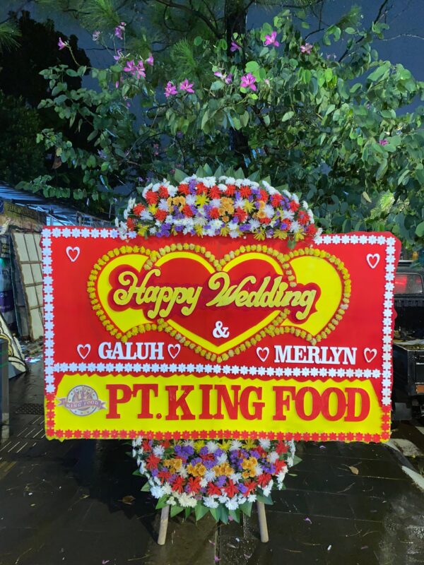 Karangan Bunga Happy Wedding