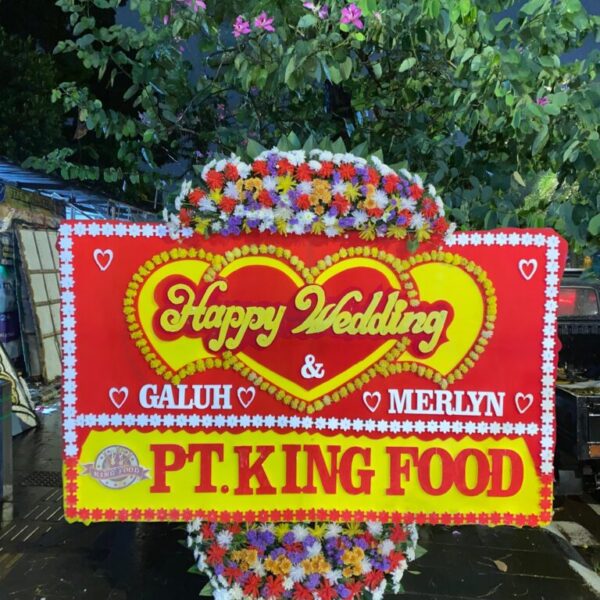 Karangan Bunga Happy Wedding