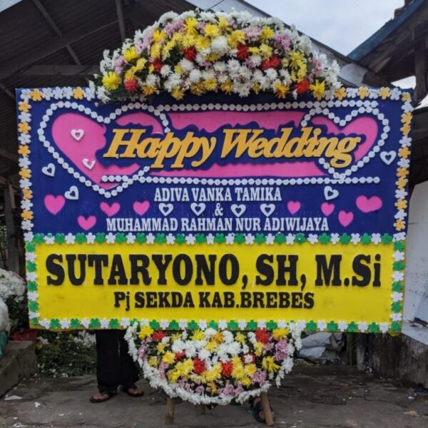 Karangan Bunga Happy Wedding