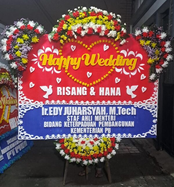 Karangan Bunga Happy Wedding